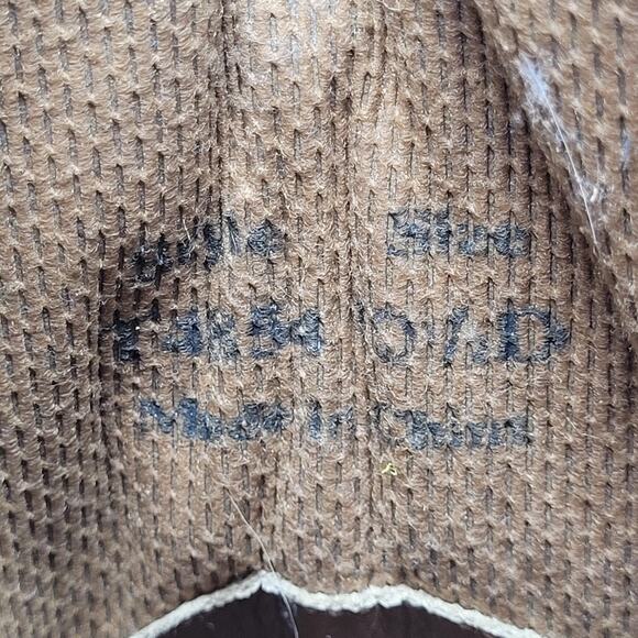 VTG Tony Lama Boots 10.5 Teny Tan Leather Western Rodeo Sneakers Tall T4854 RARE - Picture 12 of 15